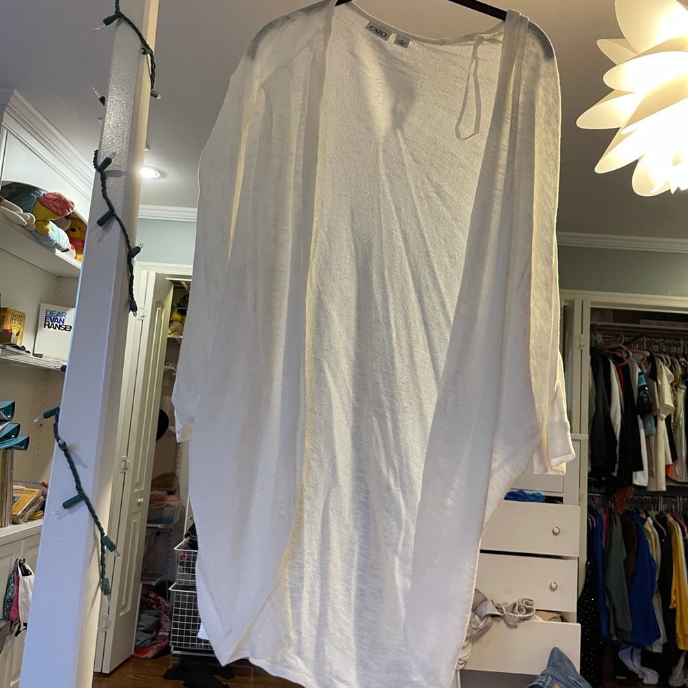 White cardigan